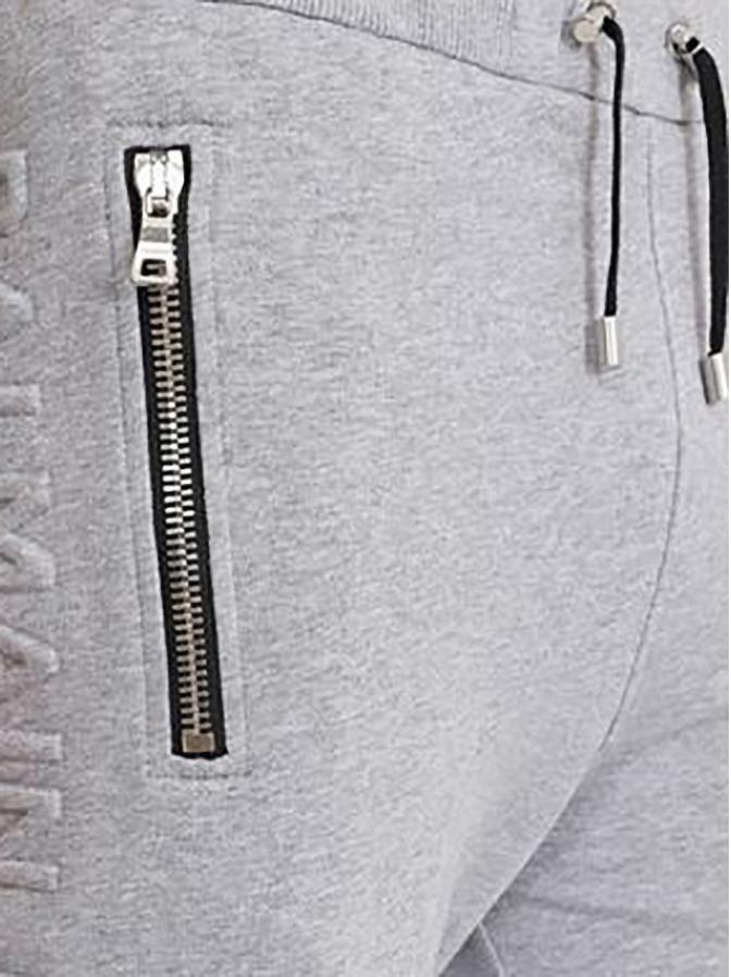 BALMAIN - Short en coton gris